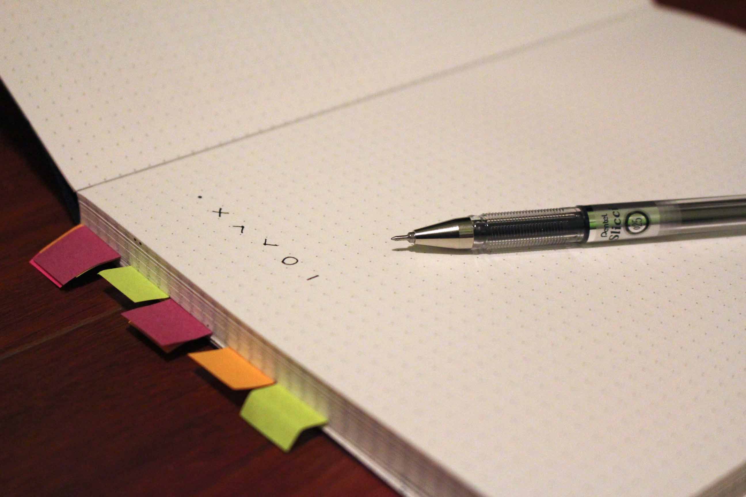 bullet journal black pen